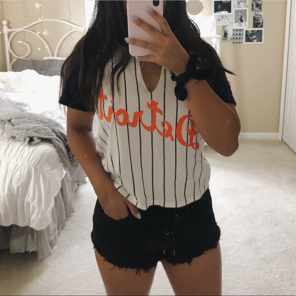 detroit tigers crop top